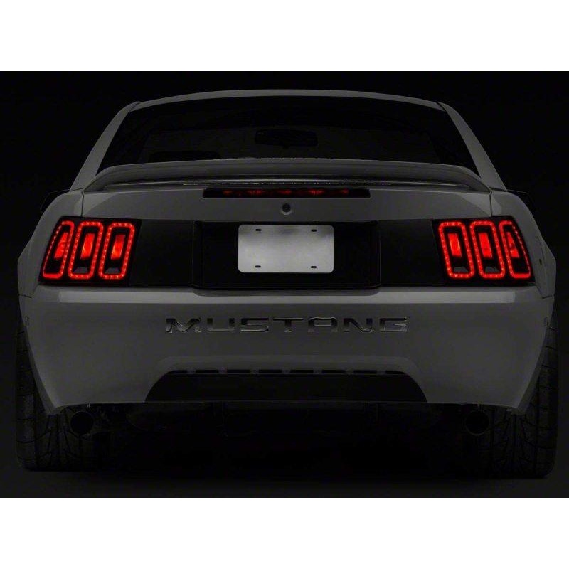 Raxiom 99-04 Ford Mustang Excluding 99-01 Cobra Icon LED Tail Lights- Black Housing (Smoked Lens)