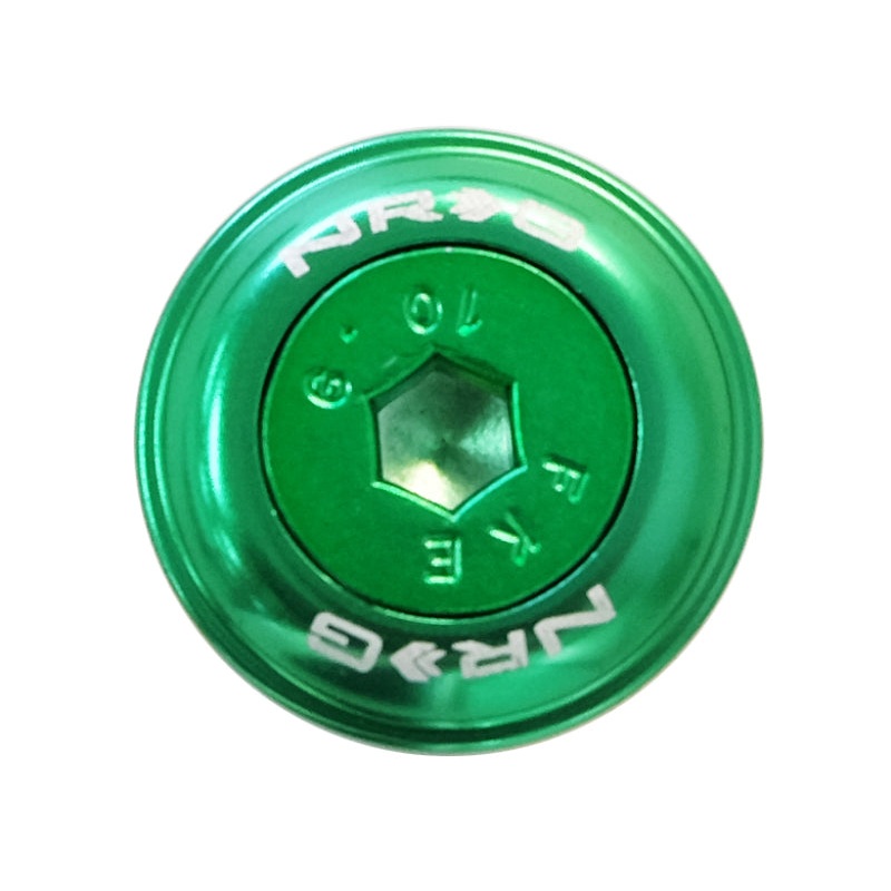 NRG Fender Washer Kit w/Color Matched M6 Bolt Rivets For Plastic (Green) – Set of 10