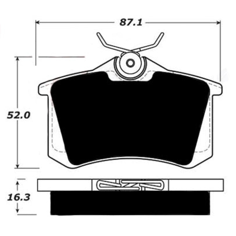 Porterfield Brake Pads for 2013 VOLKSWAGEN BEETLE w/TRW Rear Caliper w/o Sensor