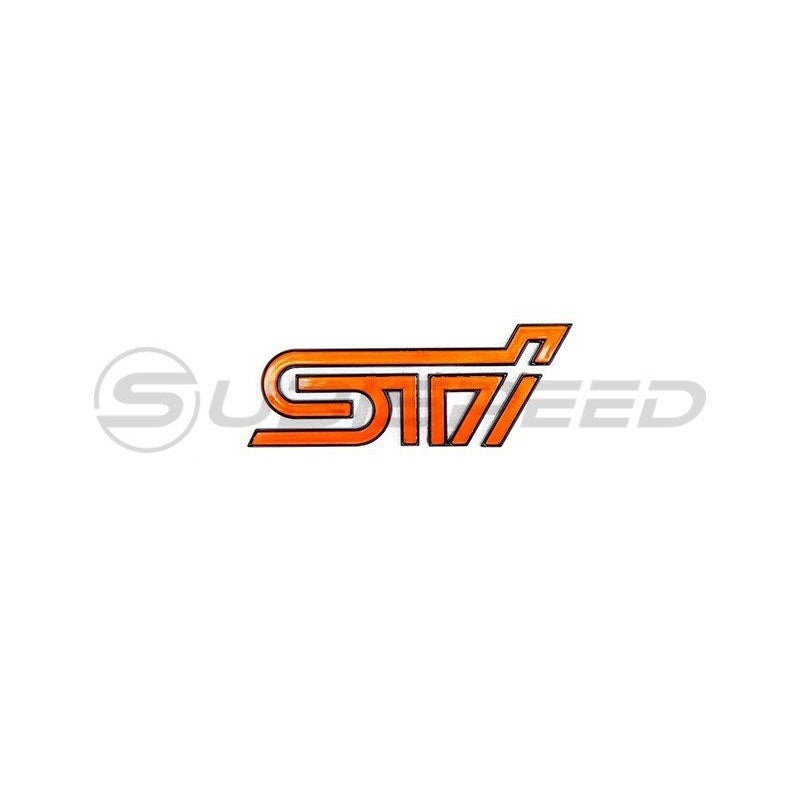 STI Orange Trunkk Emblem w/ Matte Black Border – 15+ WRX/STI