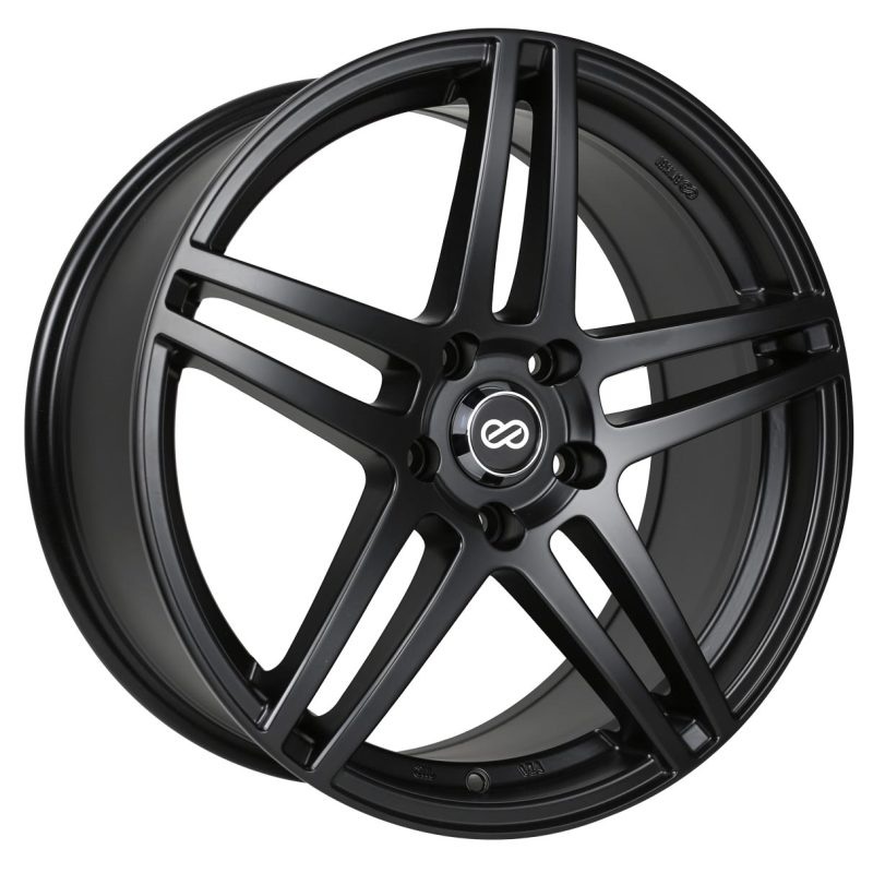 Enkei RSF5 17×7.5 40mm Offset 5×114.3 Bolt Pattern 72.6mm Bore Dia Matte Black Wheel