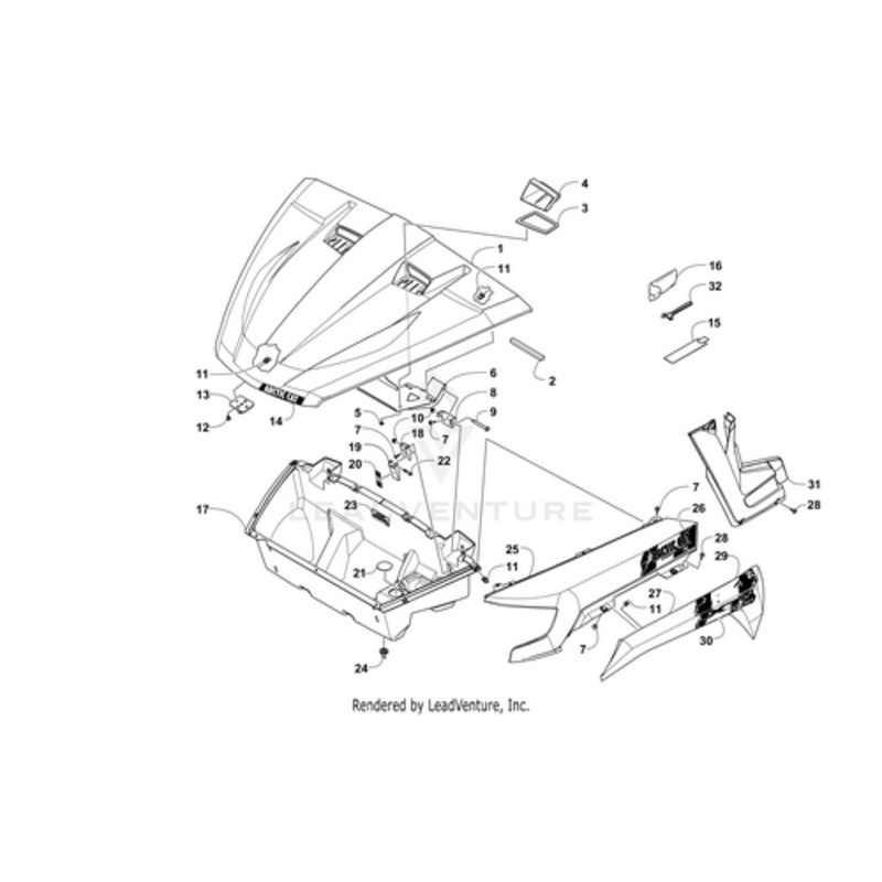 Front Inner Fender- Left – Orange by Arctic Cat