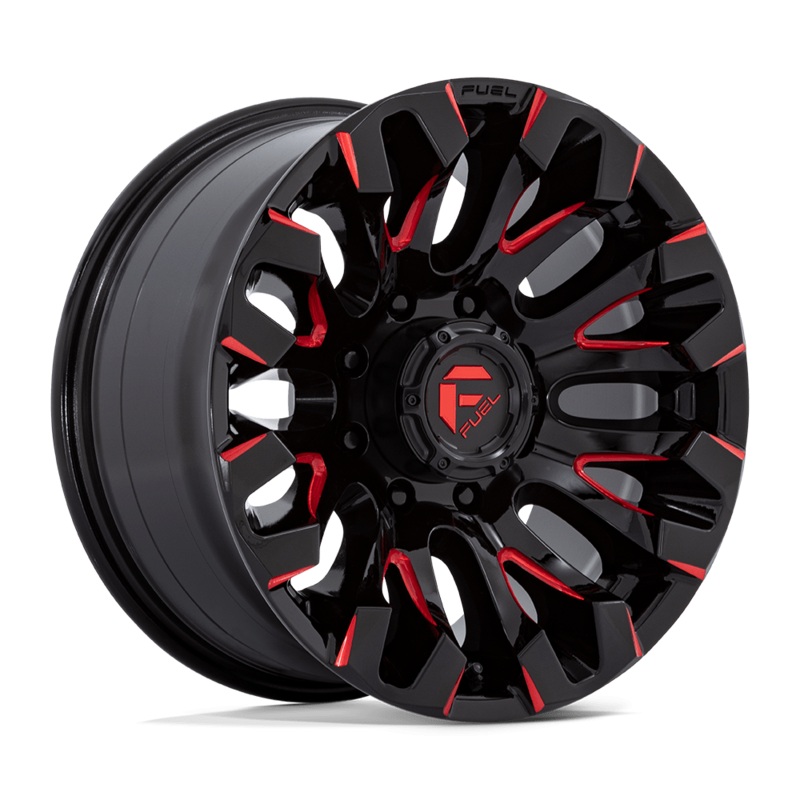 Fuel Wheels D829 Quake 18″ 8×165.1 Gloss Black Milled Red Tint