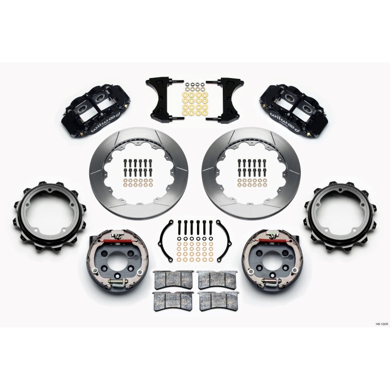 Wilwood Narrow Superlite 4R Rear P-Brk Kit 12.88in Strange Eng Floater 3.49in Offset